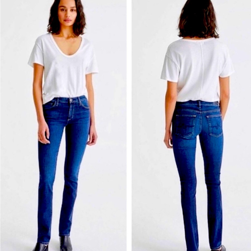 AG HARPER Essential Adriano Goldschmied STRAIGHT JEANS 26R Inseam34” EUC